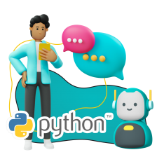 Умный чат-бот на Python - КИБЕРшкола программирования для детей, компьютерные курсы для школьников, начинающих и подростков - KIBERone г. ВНИИССОК