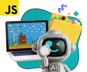 Язык программирования JavaScript + AI. Проектное обучение + геймификация + AI-помощники - КИБЕРшкола программирования для детей, компьютерные курсы для школьников, начинающих и подростков - KIBERone г. ВНИИССОК